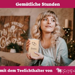 Teelichthalter Holz als Geschenk für Frauen