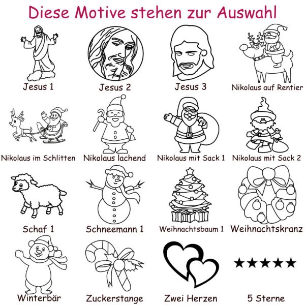 Teelichthalter Holz Motive Weihnachten