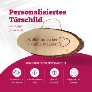 Türschild personalisiert für den Einzug