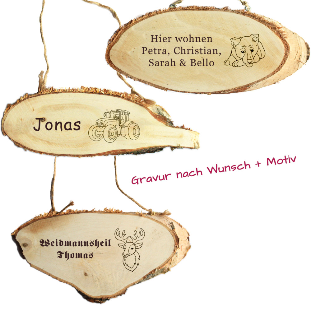 Haustürschild aus Holz