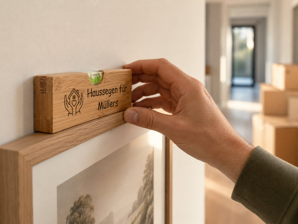 Wasserwaage auf Bilderrahmen in Familienwohnung Wasserwaage Bild Familien Wohnung