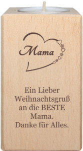 Weihnachtsgeschenkideen Mama - Ein gravierter Teelichthalter