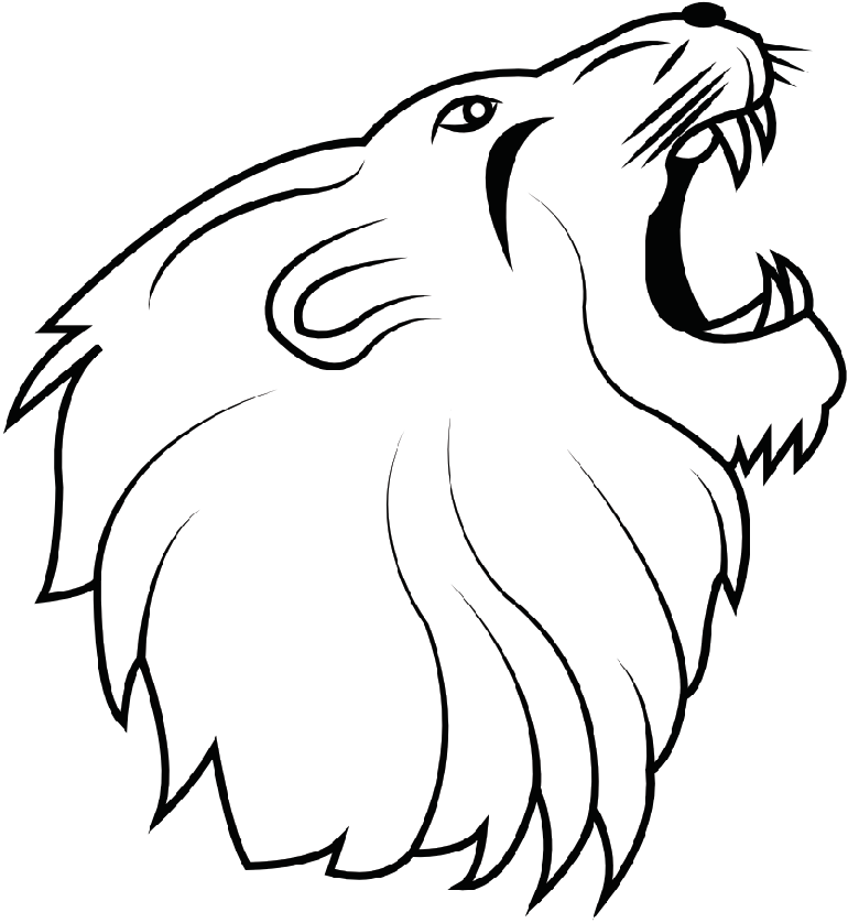 Ausmalbild Löwenkopf