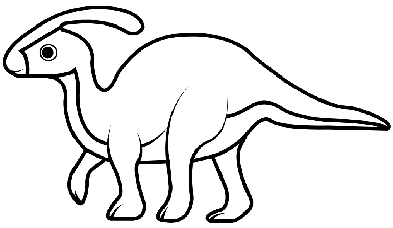 gratis Ausmalbild Parasaurus für Kinder 