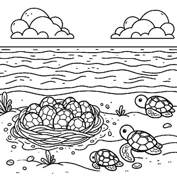  Ausmalbild Schildkröte zum Herunterladen und Ausdrucken Motiv 