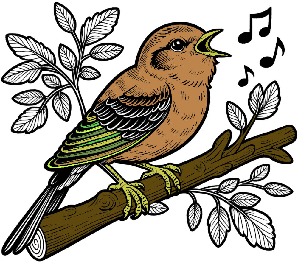 Ausmalbild Vogel