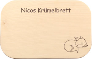 Brotzeitbrettchen mit Name für Kinder