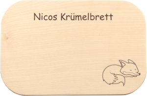 Brotzeitbrettchen mit Name für Kinder