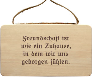 Wandschild mit Gravur als Geschenk