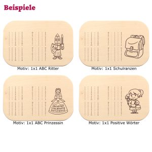 Frühstücksbrettchen mit Gravur Beispiele