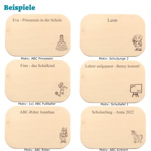 Frühstücksbrettchen Schulanfang