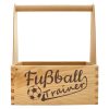 Fußballtrainer Geschenk - Bierträger aus Holz mit Gravur für Trainer und Coach