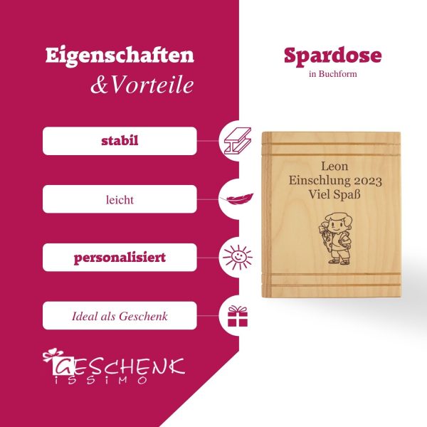 Geschenk zum Schulanfang mit Name