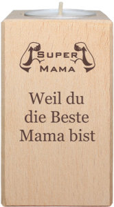 Geschenke zum Geburtstag der Mutter - Teelichthalter mit Gravur