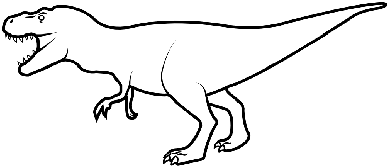 Gratis T-Rex Ausmalbild