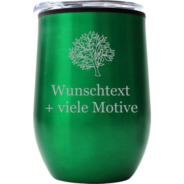 gravierter Trinkbecher grün