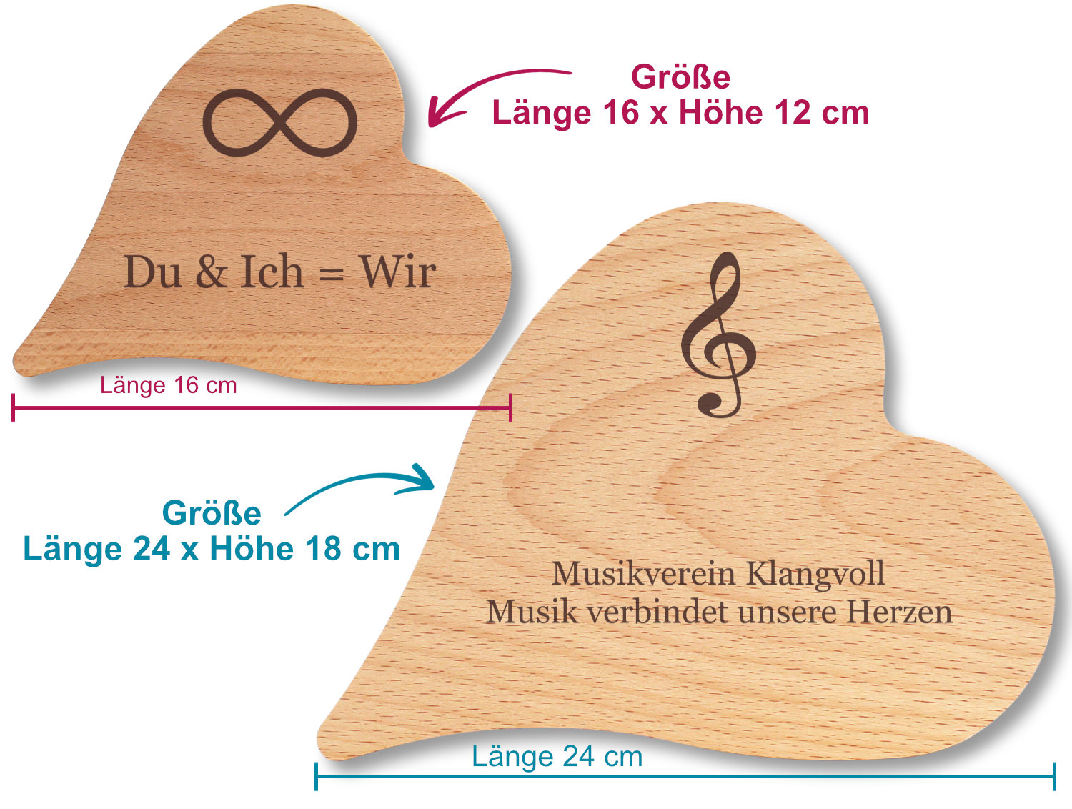 Holzherz mit Gravur klein und groß holzherz-mit-Gravur-klein-und-gross
