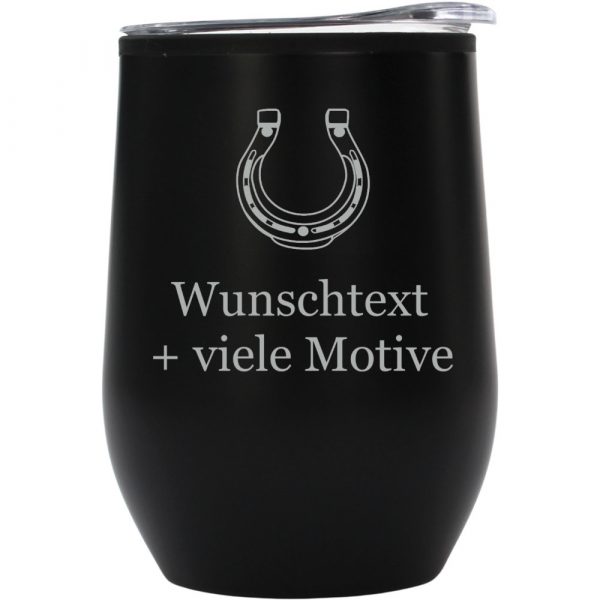 Individualisierter Trinkbecher To-Go schwarz