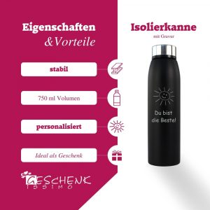 Isolierkanne mit Gravur als Geschenk