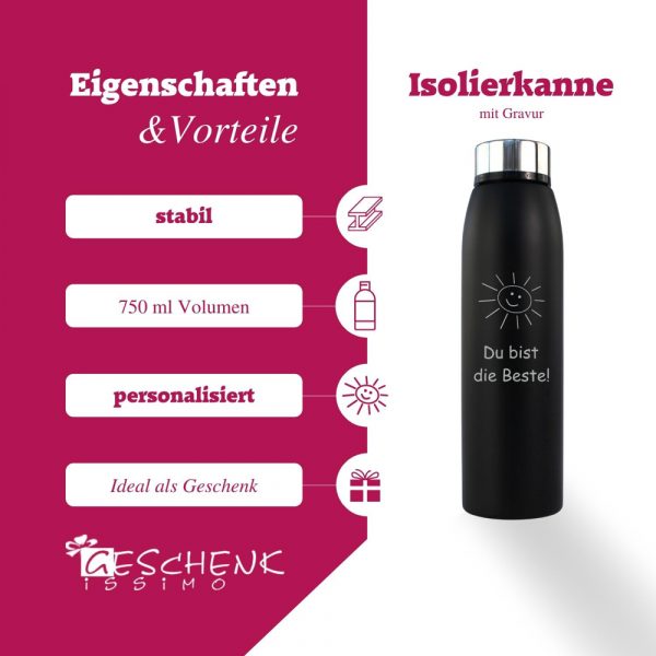 Isolierkanne mit Gravur als Geschenk