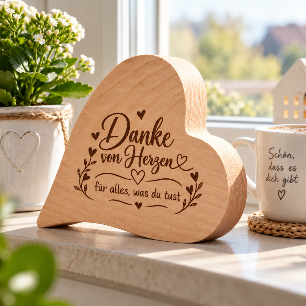 kleines Dankeschön Geschenk aus Holz