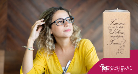 Kerzenständer Lebenstraum Spruch lebenstraum