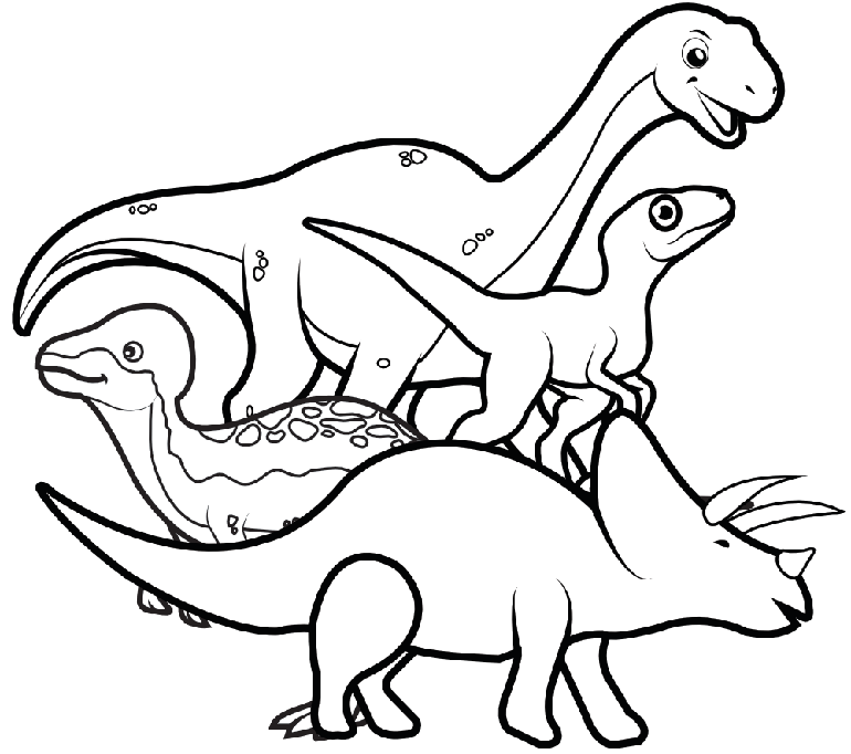 Dino Bilder für Kinder zum ausmalen