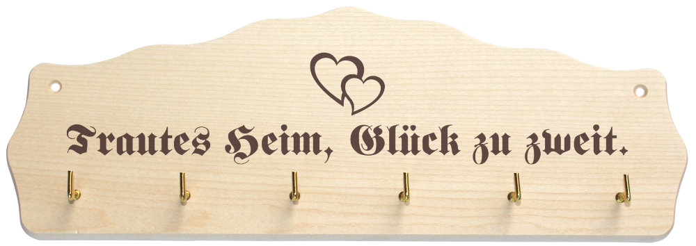 Personalisierte Geschenke aus Holz: Schlüsselbrett mit Gravur