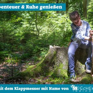 Ruhe & Abenteuer genießen mit dem Outdoor Klappmesser mit Gravur