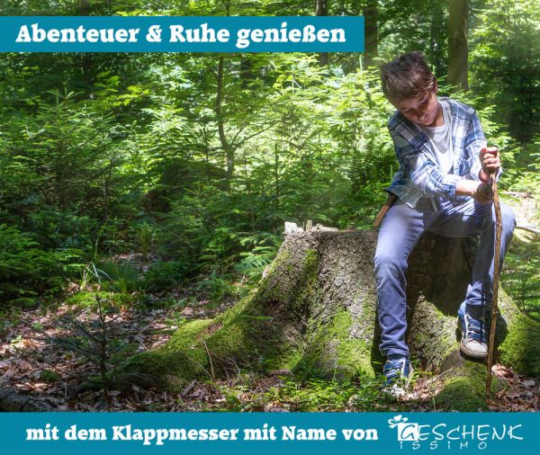 Ruhe & Abenteuer genießen mit dem Outdoor Klappmesser mit Gravur