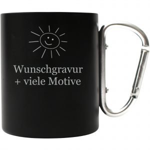 Outdoor Tasse graviert schwarz