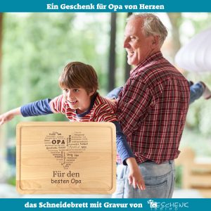 Personalisiertes Opa Geschenk Frühstücksbrettchen