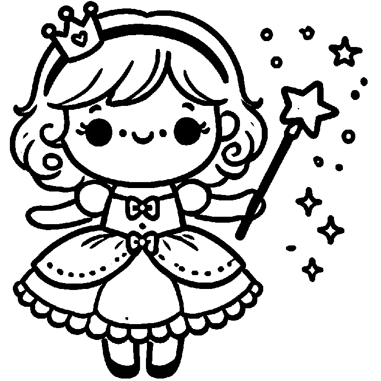 Prinzessin Ausmalbild leicht