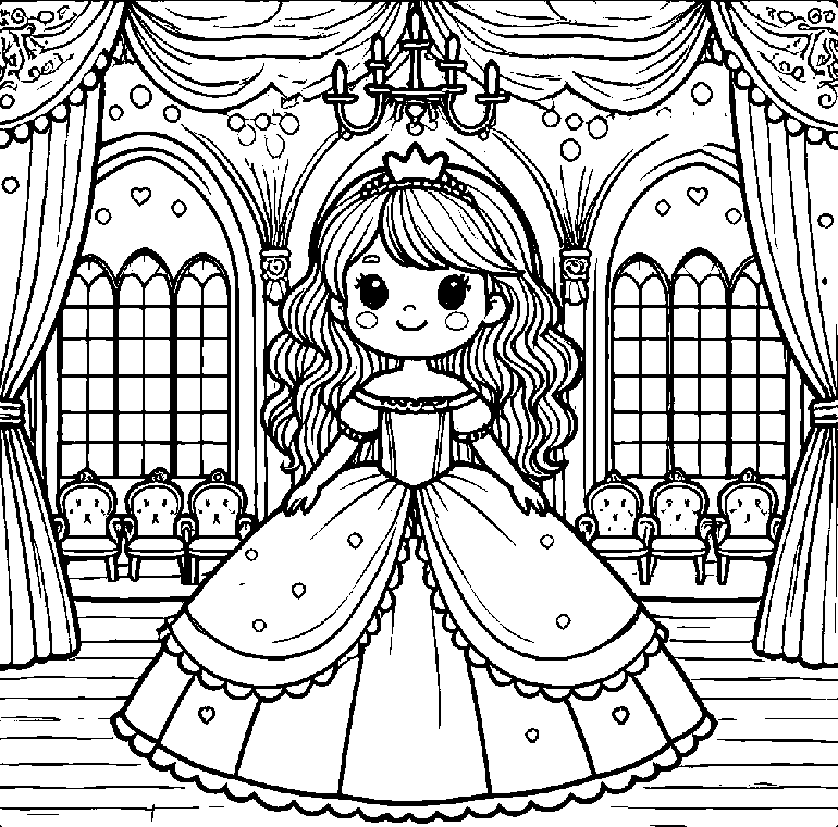 Prinzessin Ausmalbild Schloss