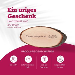 Graviertes Brotzeitbrett als Geschenk