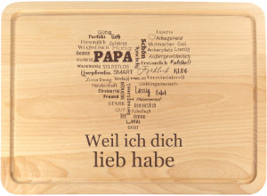 Schneidebrett Papa Geschenk mit Gravur