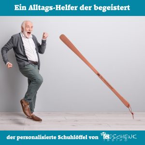 Schuhlöffel mit Gravur