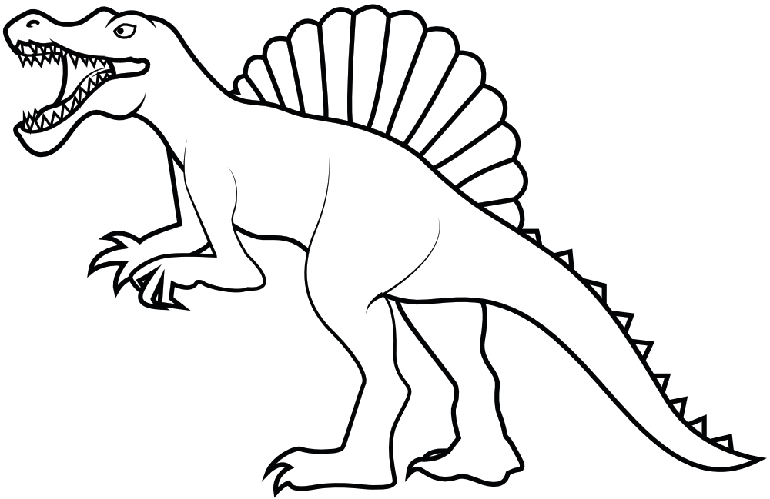 Ausmalbilder von Dinos: Spinosaurus Malvorlage kostenlos