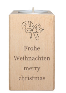 Teelichthalter aus Holz zu Weihnachten