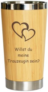 Trauzeugin mit Geschenk fragen