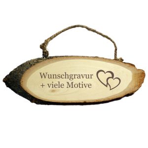 Türschild Holz mit Gravur