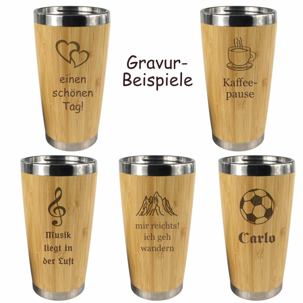 Kaffeebecher to go personalisiert mit Namen und Motiv Geschenkissimo