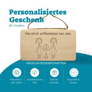 Wandschild Herzlich Willkommen
